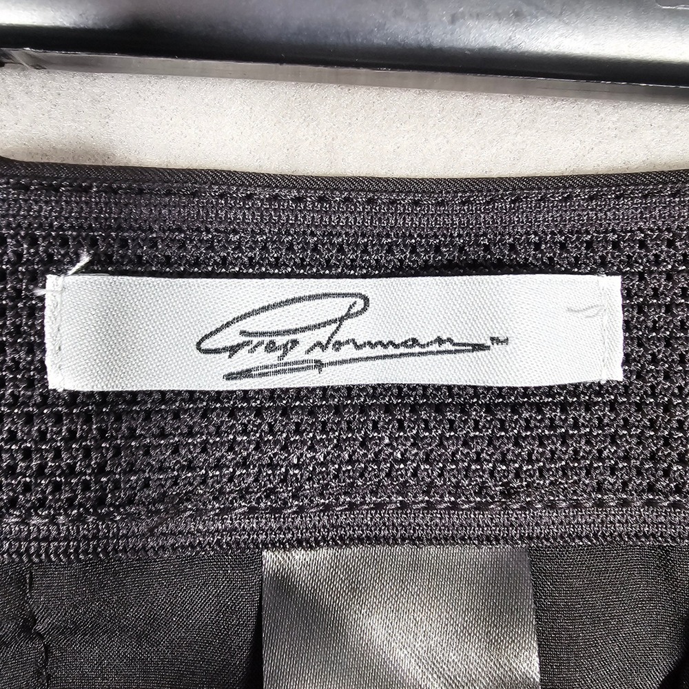 Greg Norman ProTek Golf Pants Black Stretch Flat Front Mens 36x32 Shark Logo - Picture 8 of 9